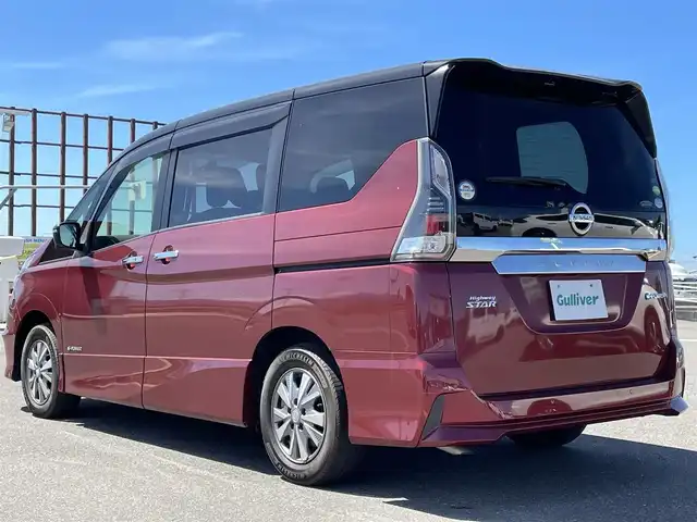 日産 セレナ e－パワー ハイウェイスター V 佐賀県 2018(平30)年 3.9万km マルーンレッド 2トーン 純正9型メモリナビゲーション【MM517D-L】/・BT CD DVD SD AM FM フルセグTV/アラウンドビューモニター/ドライブレコーダー/ビルトインETC/両側パワースライドドア/革巻きステアリング/ステアリングリモコン/LEDヘッドライト/オートハイビーム/スマートキー/純正15インチアルミホイール/純正フロアマット/純正ドアバイザー/スペアキー×1本/運転支援システム/・エマージェンシーブレーキ/・車線逸脱警報/・クリアランスソナー/・パーキングアシスト/・クルーズコントロール/・標識表示