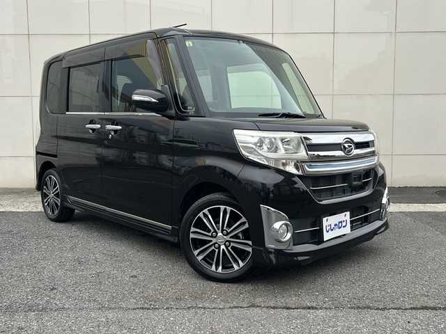 ダイハツ タント カスタム RS スマセレSA&SN 埼玉県 2014(平26)年 6.5万km ブラックマイカメタリック (株)IDOMが運営する【じしゃロン熊谷店】の自社ローン専用車両になりますこちらは現金またはオートローンご利用時の価格です。自社ローンご希望の方は別途その旨お申付け下さい/スマートアシスト/純正メモリーナビ/　CD/DVD/ワンセグ/Bluetooth/AUX/USB/HDMI/革巻きステアリング/ステアリングスイッチ/スマートキー&プッシュスタート/アイドリングストップ/ETC/スペアキー有/純正合皮シートカバー/バックカメラ/両側パワースライドドア/KENWOOD製ツィーター（KFC-ST01）/セルスター製レーダー探知機（VA-230E）