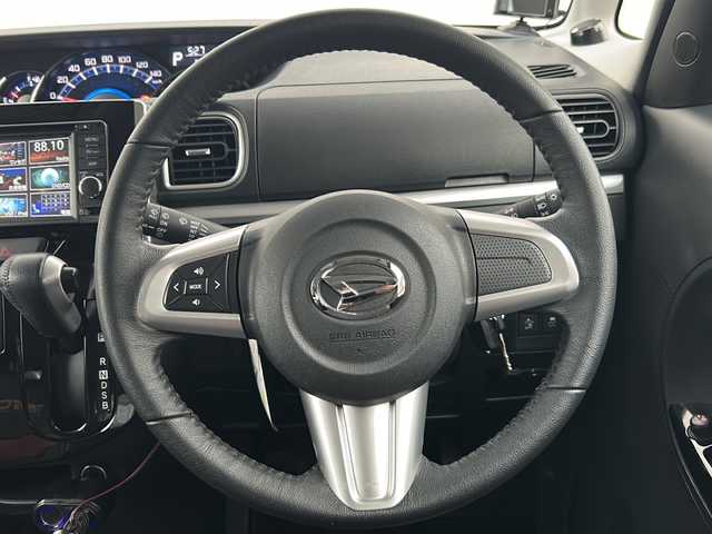 ダイハツ タント カスタム RS スマセレSA&SN 埼玉県 2014(平26)年 6.5万km ブラックマイカメタリック (株)IDOMが運営する【じしゃロン熊谷店】の自社ローン専用車両になりますこちらは現金またはオートローンご利用時の価格です。自社ローンご希望の方は別途その旨お申付け下さい/スマートアシスト/純正メモリーナビ/　CD/DVD/ワンセグ/Bluetooth/AUX/USB/HDMI/革巻きステアリング/ステアリングスイッチ/スマートキー&プッシュスタート/アイドリングストップ/ETC/スペアキー有/純正合皮シートカバー/バックカメラ/両側パワースライドドア/KENWOOD製ツィーター（KFC-ST01）/セルスター製レーダー探知機（VA-230E）