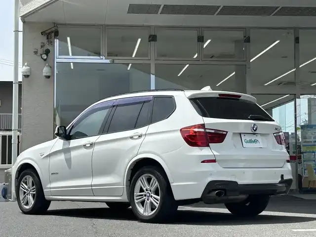 ＢＭＷ Ｘ３ xDrive20d ブルーパフォーマンス 福島県 2014(平26)年 19.8万km アルピンホワイトⅢ 登録時走行距離：197365KM/4WD/純正ナビ/（フルセグTV/Bluetooth接続/CD/DVD/AUX/AM/FM）/プッシュスタート/ミラー一体ETC/社外ドラレコ/パワーシート（D席/N席）/レザーシート/ISOFIX/クルーズコントロール/ステアリングスイッチ/サンルーフ/ルーフレール/電動格納ミラー/ドアバイザー/純正AW/コーナーセンサー/純正/フロント、リヤフォグランプ/横滑り防止装置/オートライト/アイドリングストップ/スマートキー/保証書/取扱説明書