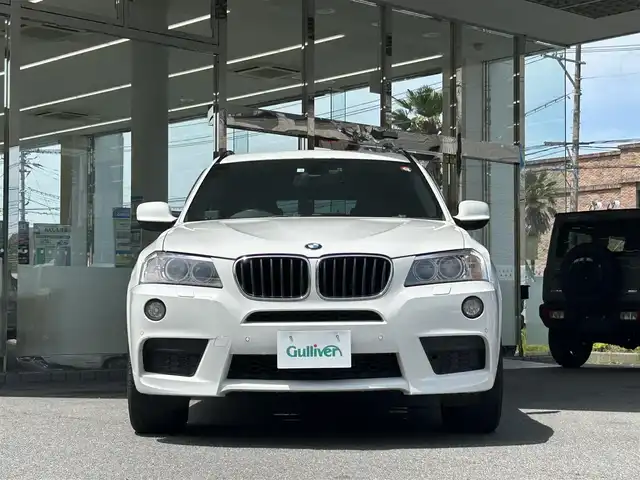 ＢＭＷ Ｘ３ xDrive20d ブルーパフォーマンス 福島県 2014(平26)年 19.8万km アルピンホワイトⅢ 登録時走行距離：197365KM/4WD/純正ナビ/（フルセグTV/Bluetooth接続/CD/DVD/AUX/AM/FM）/プッシュスタート/ミラー一体ETC/社外ドラレコ/パワーシート（D席/N席）/レザーシート/ISOFIX/クルーズコントロール/ステアリングスイッチ/サンルーフ/ルーフレール/電動格納ミラー/ドアバイザー/純正AW/コーナーセンサー/純正/フロント、リヤフォグランプ/横滑り防止装置/オートライト/アイドリングストップ/スマートキー/保証書/取扱説明書