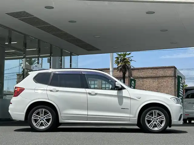 ＢＭＷ Ｘ３ xDrive20d ブルーパフォーマンス 福島県 2014(平26)年 19.8万km アルピンホワイトⅢ 登録時走行距離：197365KM/4WD/純正ナビ/（フルセグTV/Bluetooth接続/CD/DVD/AUX/AM/FM）/プッシュスタート/ミラー一体ETC/社外ドラレコ/パワーシート（D席/N席）/レザーシート/ISOFIX/クルーズコントロール/ステアリングスイッチ/サンルーフ/ルーフレール/電動格納ミラー/ドアバイザー/純正AW/コーナーセンサー/純正/フロント、リヤフォグランプ/横滑り防止装置/オートライト/アイドリングストップ/スマートキー/保証書/取扱説明書