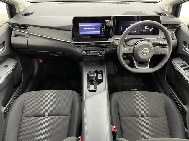 日産 ノート X 岡山県 2021(令3)年 2.4万km オーロラフレアブルーパール 社外メモリーナビ/【AM/FM/CD/DVD/Bluetooth/フルセグTV】/型番:CN-RE07WD/純正エアロ/前席シートヒーター/ステアリングヒーター/ETC/コーナーセンサー（前後）/バックカメラ/衝突軽減ブレーキシステム/ステアリングスイッチ/スマートキー/純正フロアマット/LEDヘッドライト/LEDフォグランプ/オートハイビーム