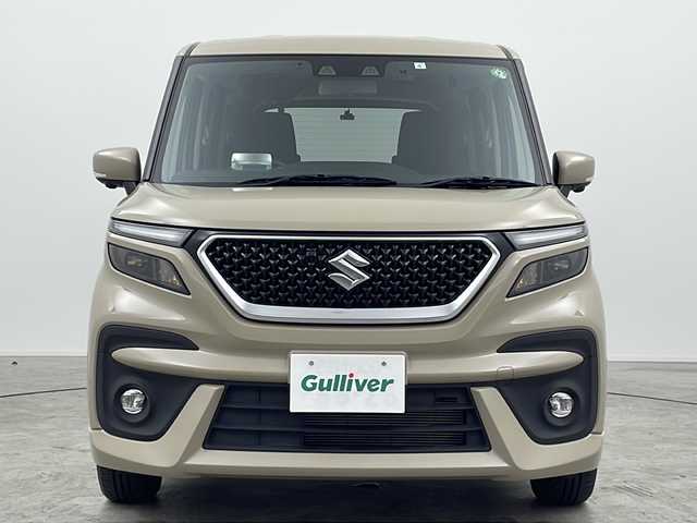スズキ ソリオ バンディット HV SV 三重県 2023(令5)年 1.6万km キャラバンアイボリーPM 禁煙車/純正ナビ　/全方位カメラ　/両側電動ドア　/スズキセーフティーサポート　/衝突軽減　/追従式クルーズコントロール　/パドルシフト　/シートヒーター　/コーナーセンサー　/ドラレコ前後　/純正アルミ　/ＬＥＤヘッドライト/スタッドレス積込