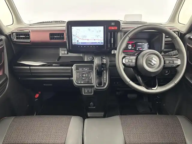 スズキ スペーシア カスタム HYBRID XS 埼玉県 2024(令6)年 1.4万km ピュアホワイトP 純正9インチナビ/(Bluetooth/CD/DVD/HDMI/USB/ipod/AM/FM)/地デジフルセグ/全方位カメラ/ETC/ステアリングヒーター/アダプティブクルーズコントロール/衝突軽減ブレーキ/車線逸脱抑制機能/ヘッドアップディスプレイ/先行車発進お知らせ機能/標識認識機能/前席シートヒーター/電子パーキングシステム/ブレーキホールド/アイドリングストップ/ロールサンシェード/ウィンカーミラー/フロントフォグランプ/純正フロアマット/純正15インチアルミホイール