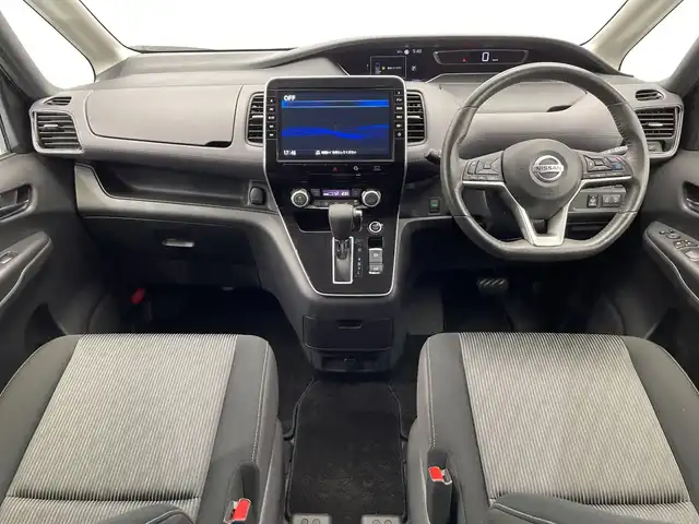 日産 セレナ ハイウェイスター V 栃木県 2020(令2)年 2.2万km ダイヤモンドブラック 純正ナビ/（CD/DVD/フルセグTV/Bluetooth）/バックカメラ/フロントカメラ/サイドカメラ/全周囲カメラ/エアロ/（サイド・リア）/プロパイロット/・インテリジェントエマージェンシーブレーキ/・踏み間違い衝突防止アシスト/・標識検知機能/・車線逸脱警報/・ハイビームアシスト/BSM/前後コーナーセンサー/ETC/両側パワースライドドア/オートライト/LEDヘッドライト/スマートキー/プッシュスタート/アイドリングストップ/ステアリングスイッチ/電動格納ミラー/純正アルミホイール/純正フロアマット
