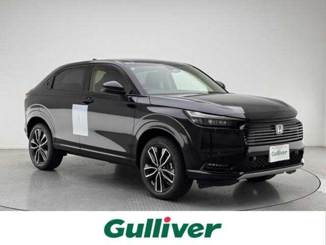 ホンダ ヴェゼル ハイブリッド e:HEV Z 兵庫県 2025(令7)年 0.1千km クリスタルブラックパール 登録済み未使用車/純正メモリナビ/（フルセグ/Bluetooth/AppleCarPlay/AndroidAuto）/純正ディスプレイオーディオ/バックカメラ/ビルトインETC2.0/ワイヤレス充電/パドルシフト/パワーバックドア/ハーフレザーシート/LEDヘッドライト/LEDフォグ/純正18インチアルミホイール/コーナーセンサー/ACC/PCS/BSM/LKA