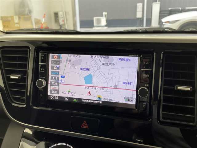 日産 デイズ ルークス ハイウェイスター Gターボ 滋賀県 2018(平30)年 4.6万km ブラック 禁煙車/純正ナビ/CD/DVD/Bluetooth/フルセグテレビ/アラウンドビューモニター/両側パワースライドドア/エマージェンシーブレーキ/クルーズコントロール/ETC/LEDヘッドライト/オートライト/ハイビームアシスト/ドライブレコーダー/アイドリングストップ/ドアバイザー/純正フロアマット/プッシュスタート /スマートキー