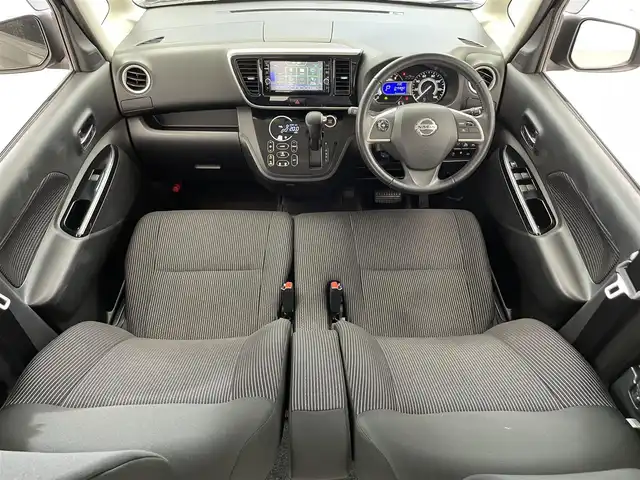 日産 デイズ ルークス ハイウェイスター Gターボ 滋賀県 2018(平30)年 4.6万km ブラック 禁煙車/純正ナビ/CD/DVD/Bluetooth/フルセグテレビ/アラウンドビューモニター/両側パワースライドドア/エマージェンシーブレーキ/クルーズコントロール/ETC/LEDヘッドライト/オートライト/ハイビームアシスト/ドライブレコーダー/アイドリングストップ/ドアバイザー/純正フロアマット/プッシュスタート /スマートキー