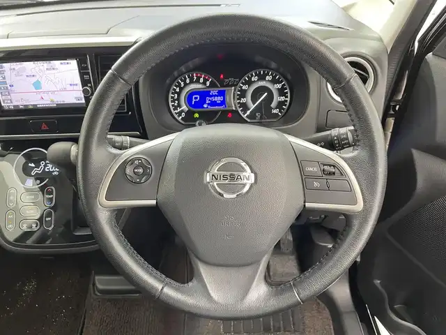 日産 デイズ ルークス ハイウェイスター Gターボ 滋賀県 2018(平30)年 4.6万km ブラック 禁煙車/純正ナビ/CD/DVD/Bluetooth/フルセグテレビ/アラウンドビューモニター/両側パワースライドドア/エマージェンシーブレーキ/クルーズコントロール/ETC/LEDヘッドライト/オートライト/ハイビームアシスト/ドライブレコーダー/アイドリングストップ/ドアバイザー/純正フロアマット/プッシュスタート /スマートキー