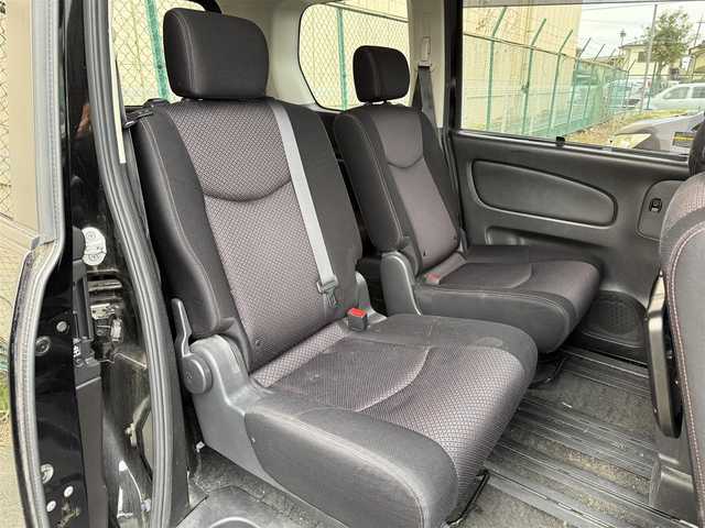 日産 セレナ ハイウェイスター S HV エアロ 大分県 2013(平25)年 8.7万km スーパーブラック 純正ナビ【型式MC312D-W】/　AM/FM/CD/DVD/BT/　USB入力端子/　フルセグ/後席モニター【メーカーALPINE　型式PCX-R3300】/バックモニター/ETC/純正フロアマット/両側パワースライドドア/プッシュスタート/ドアバイザー/ウィンカーミラー/アイドリングストップ/HID