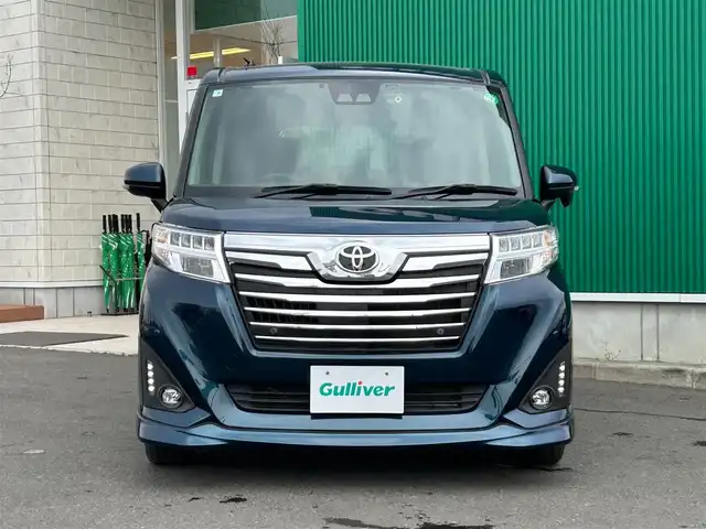 トヨタ ルーミー カスタムG－T 宮城県 2020(令2)年 2.7万km レーザーブルークリスタルシャイン スマートアシスト３/・衝突回避支援ブレーキ/・衝突警報/・車線逸脱警報機能/・誤発進抑制機能/・オートハイビーム/純正9インチナビ（NSZT-Y68T）/・CD/DVD/・Bluetooth/・フルセグTV/・SD音楽録音機能/バックモニター/ビルトインETC/ドライブレコーダー/両側パワースライドドア/革巻きステアリング/クルーズコントロール/LEDヘッドライト/フォグランプ/オートライト/スマートキー＆プッシュスタート/スペアキー/電動格納ミラー/純正15インチAW/Wエアバッグ/取扱説明書