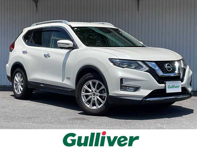 日産 エクストレイル ハイブリッド 20X 長野県 2017(平29)年 4.5万km ブリリアントホワイトパール ４WD/プロパイロット/エマージェンシーブレーキ/純正メモリーナビ/バックカメラ/アラウンドビューモニター/前後コーナーセンサー /シートヒーター /ルーフレール/社外17インチアルミ/保証書・取説