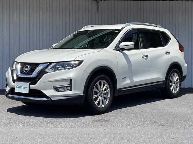 日産 エクストレイル ハイブリッド 20X 長野県 2017(平29)年 4.5万km ブリリアントホワイトパール ４WD/プロパイロット/エマージェンシーブレーキ/純正メモリーナビ/バックカメラ/アラウンドビューモニター/前後コーナーセンサー /シートヒーター /ルーフレール/社外17インチアルミ/保証書・取説