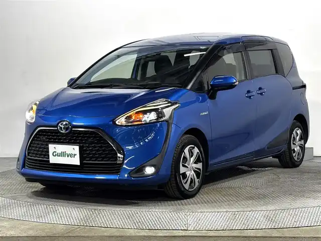 トヨタ シエンタ ハイブリッド G クエロ 大阪府 2018(平30)年 6.5万km コバルトブルーメタリック 後期モデル 純正ナビTV Bカメラ ETC 両側パワースライドドア ハーフレザー 衝突軽減 クルコン トヨタセーフティセンス クリアランスソナー スマートキー Pスタート USB