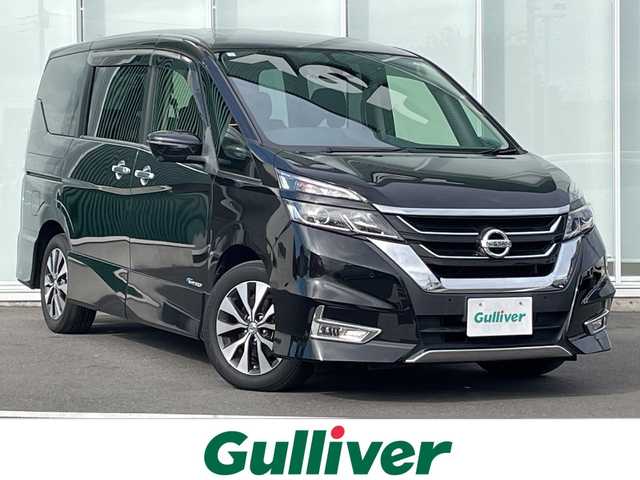 日産 セレナ ハイウェイスターVセレクションⅡ 神奈川県 2017(平29)年 4.6万km ダイヤモンドブラック ●ワンオーナー/●純正9インチSDナビ/(フルセグTV/Bluetooth/CD/DVD/ラジオ)/●フリップダウンモニター/●ビルトインETC/●アラウンドビューモニター/●エマージェンシーブレーキ/●パーキングアシスト/●クルーズコントロール/●360°ドライブレコーダー/●両側パワースライドドア/●純正16インチアルミホイール/●LEDヘッドライト/●純正ドアバイザー/●禁煙車