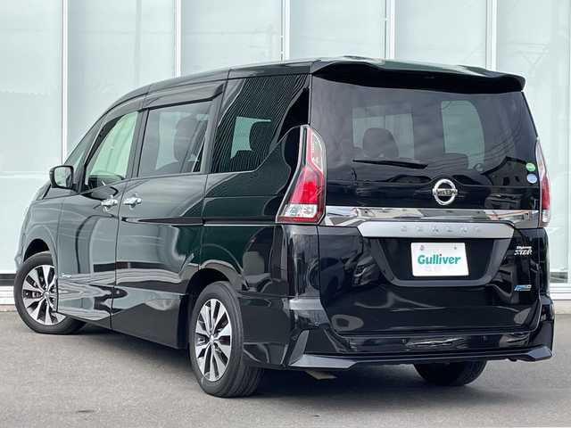 日産 セレナ ハイウェイスターVセレクションⅡ 神奈川県 2017(平29)年 4.6万km ダイヤモンドブラック ●ワンオーナー/●純正9インチSDナビ/(フルセグTV/Bluetooth/CD/DVD/ラジオ)/●フリップダウンモニター/●ビルトインETC/●アラウンドビューモニター/●エマージェンシーブレーキ/●パーキングアシスト/●クルーズコントロール/●360°ドライブレコーダー/●両側パワースライドドア/●純正16インチアルミホイール/●LEDヘッドライト/●純正ドアバイザー/●禁煙車