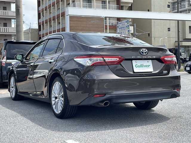 トヨタ カムリ G レザーパッケージ 沖縄県 2017(平29)年 14.4万km グラファイトM 純正ナビ・TV・Bluetooth・CD・DVD/バックカメラ/ドライブレコーダー/シートヒーター/衝突軽減システム/オートライト/オートホールド/クリアランスソナー/クルーズコントロール/革巻きステアリング/ステアリングスイッチ/LEDヘッドライト/パワーシート