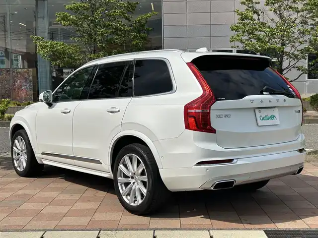 ボルボ ＸＣ９０ T6 AWD インスクリプション 福島県 2017(平29)年 4.7万km クリスタルホワイトP 純正ナビゲーション/【CD/USB/BT/TV/applecarplay/AndroidAuto】/360°ビューカメラ/パノラマルーフ/ヘッドアップディスプレイ/ブラインドスポットインフォメーションシステム/レーンキーピングエイド/衝突回避・被害軽減ブレーキ/パーキングアシスト/アダプティブクルーズコントロール/アイドリングストップ/全席シートヒーター/前席ベンチレーション/前席パワーシート/前席シートメモリー/ステリングヒーター/電動リアゲート/ETC/LEDオートライト/LEDフォグランプ/純正フロアマット/ドアバイザー