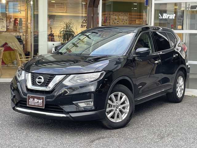 日産 エクストレイル ハイブリッド 20Xi 福島県 2018(平30)年 5.6万km ダイヤモンドブラック 4WD（切替）/パワーバックドア/純正アルミホイール/衝突被害軽減ブレーキ/パノラミックビューモニター/純正フロアマット/SDナビ（CD・DVD・BT・フルセグTV）/オートライト/LEDヘッドライト/盗難防止装置/障害物センサー/横滑り防止装置/ハーフレザーシート/レーンキープアシスト