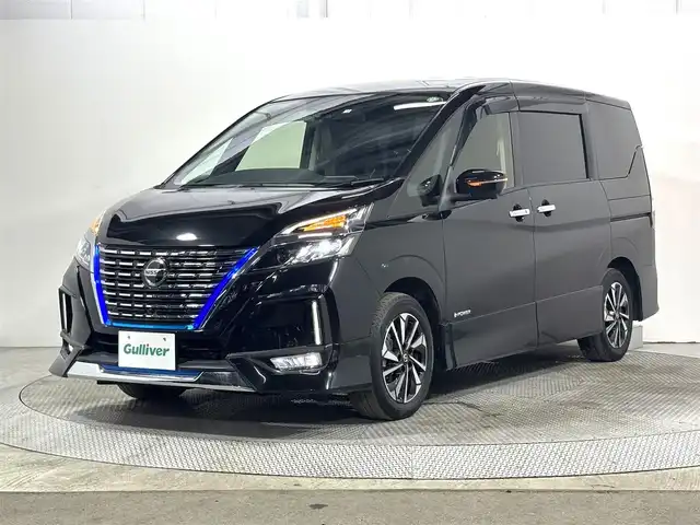 日産 セレナ e－パワー ハイウェイスター V 大阪府 2020(令2)年 2.9万km ダイヤモンドブラック ProPILOT 純正9incナビTV 360カメラ 後席モニター 両側パワースライドドア シート＆ハンドルヒーター 衝突軽減 レーダーC BSM クリアランスソナー パークアシスト 前後ドラレコ