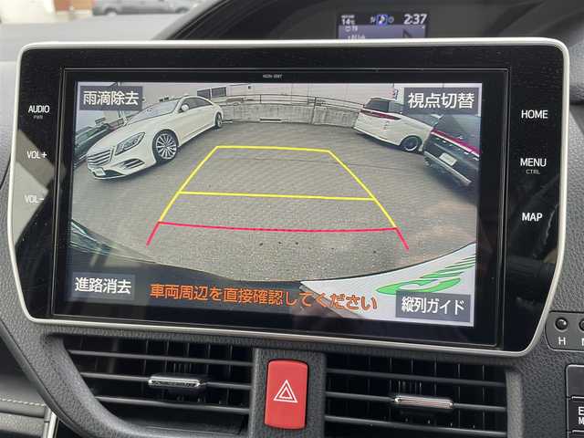 トヨタ エスクァイア Gi 道央・札幌 2019(令1)年 3.6万km ブラック ４WD/純正SDナビ(AM/FM/CD/DVD/BT/SD)/フルセグテレビ(走行中視聴可能)/バックカメラ/アイドリングストップ/ウィンカーミラー/キャプテンシート/クルーズコントロール/ステアリングスイッチ/ドアバイザー/プッシュスタート/両側パワースライドドア/ビルトインETC/前席シートヒーター/レーンキープアシスト/横滑り防止装置/盗難防止装置/オートライト/フォグランプ/防眩ミラー/積込冬タイヤ/　　（純正AW/195/６５R15 19年製溝7ｍｍ）/積込エアロ（ＴＲＤ）