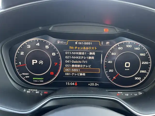 アウディ ＴＴクーペ 2．0 TFSI 静岡県 2015(平27)年 5.7万km ブリリアントレッド バーチャルコックピット/MMIナビ/(Bluetooth/AUX/USB/フルセグ)/デラックスオートマチックエアコンディショナー/ドライブセレクト/パーキングアシスト/本革巻き3スポークスポーツステアリングホイール/リヤスポイラー/スポーツシート/フューエルキャップ/LEDヘッドライト/ETC/純正17インチアルミホイール/純正フロアマット/スマートキー