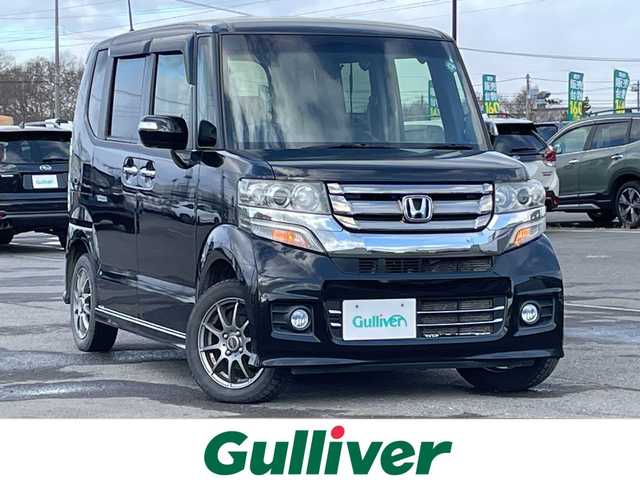 ホンダ Ｎ ＢＯＸ カスタム G Lパッケージ 道央・札幌 2016(平28)年 8.4万km スマートブラック ４ＷＤ/社外ナビ/【ＣＤ／ＤＶＤ／ＢＴ／フルセグＴＶ／iＰｏｄ／ＵＳＢ】/バックカメラ/前席シートヒーター/ＨＩＤ/フォグランプ/オートライト/片側パワースライドドア/ステアリングスイッチ/ＥＴＣ/電動格納ミラー/ドアミラーヒーター/社外エンジンスターター/社外ＡＷ付夏タイヤ積み込み