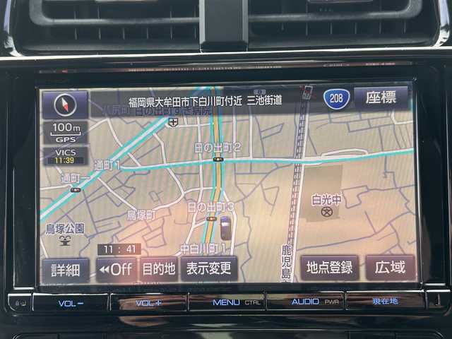 トヨタ プリウス A 福岡県 2017(平29)年 6.4万km ダークブルーマイカM ・純正９インチナビ　/（ＡＭ　ＦＭ　ＢＴ　ＣＤ　ＤＶＤ）　/・フルセグＴＶ　/・サンルーフ　/・ETC/・フロントカメラ　/・ドラレコ　/・前後コーナーセンサー　/・レーンキープアシスト　/・クルコン　/・先行車発進告知機能　/・パーキングアシスト/・横滑り防止/・衝突軽減システム/・オートライト/・オートハイビーム/・電格ミラー