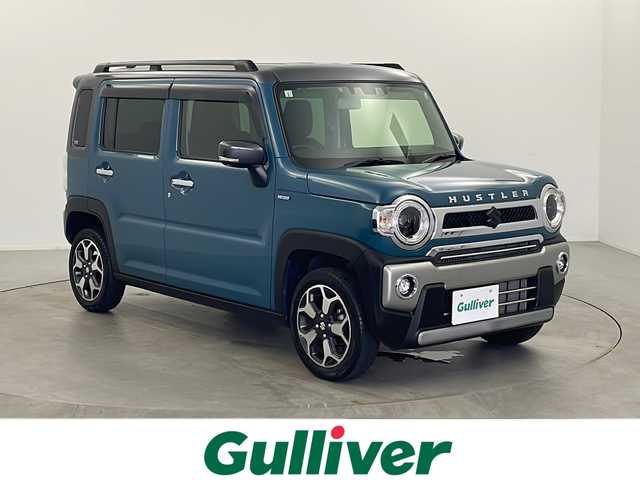 スズキ ハスラー Jスタイル 栃木県 2021(令3)年 1.5万km デニムブルー ガンメタリック 2トーン プッシュスタート/ビルトインETC/スマートキー【スペア1本】/LEDライト/オートライト/フォグランプ/シートヒーター【D+N席】/ドアバイザー/ルーフレール/アイドリングストップ/クリアランスソナー/後部コーナーセンサー/横滑り防止装置/レーンキープアシスト/デュアルカメラブレーキサポート/W＋サイドエアバック/カーテンエアバック/純正フロアマット