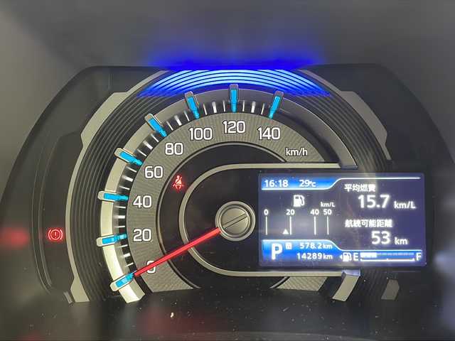 スズキ ハスラー Jスタイル 栃木県 2021(令3)年 1.5万km デニムブルー ガンメタリック 2トーン プッシュスタート/ビルトインETC/スマートキー【スペア1本】/LEDライト/オートライト/フォグランプ/シートヒーター【D+N席】/ドアバイザー/ルーフレール/アイドリングストップ/クリアランスソナー/後部コーナーセンサー/横滑り防止装置/レーンキープアシスト/デュアルカメラブレーキサポート/W＋サイドエアバック/カーテンエアバック/純正フロアマット