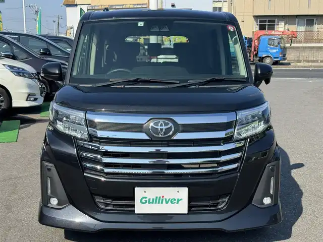 トヨタ ルーミー カスタムG 千葉県 2021(令3)年 3.7万km ブラックマイカメタリック 9インチ純正ディスプレイオーディオ/・ラジオ/・フルセグTV/・Bluetooth/・USB/・Apple Car Play/・Android Auto/主要装備/・クルーズコントロール/・コーナーセンサー/・両側パワースライドドア/・スマートアシスト/・ＬＥＤヘッドライト/・横滑り防止装置/・アイドリングストップ/・オートライト/・オートハイビーム/・純正アルミホイール