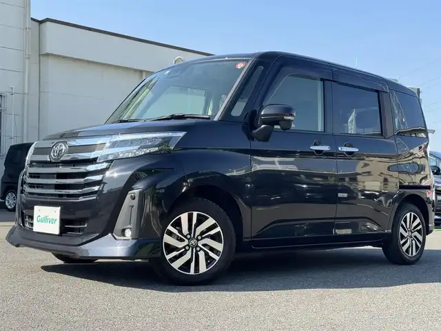 トヨタ ルーミー カスタムG 千葉県 2021(令3)年 3.7万km ブラックマイカメタリック 9インチ純正ディスプレイオーディオ/・ラジオ/・フルセグTV/・Bluetooth/・USB/・Apple Car Play/・Android Auto/主要装備/・クルーズコントロール/・コーナーセンサー/・両側パワースライドドア/・スマートアシスト/・ＬＥＤヘッドライト/・横滑り防止装置/・アイドリングストップ/・オートライト/・オートハイビーム/・純正アルミホイール