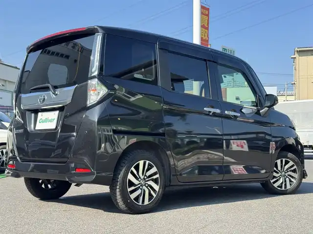 トヨタ ルーミー カスタムG 千葉県 2021(令3)年 3.7万km ブラックマイカメタリック 9インチ純正ディスプレイオーディオ/・ラジオ/・フルセグTV/・Bluetooth/・USB/・Apple Car Play/・Android Auto/主要装備/・クルーズコントロール/・コーナーセンサー/・両側パワースライドドア/・スマートアシスト/・ＬＥＤヘッドライト/・横滑り防止装置/・アイドリングストップ/・オートライト/・オートハイビーム/・純正アルミホイール