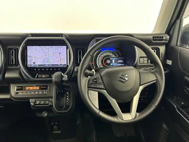 スズキ ハスラー Jスタイル 愛知県 2021(令3)年 3万km ブルーイッシュブラックパール 4WD/純正ナビ/Bluetooth/全方位カメラ/フルセグTV/Apple CarPlay/Android Auto/スズキセーフティーサポート/衝突被害軽減システム/レーンキープアシスト/コーナーセンサー/横滑り防止装置/ダウンヒルアシストコントロール/スノーモード/グリップコントロール/オートマチックハイビーム/オートライト/LEDヘッドライト/LEDフォグランプ/シートヒーター/純正AW/ETC/社外フロアマット/スマートキー/ドアバイザー/後席テーブル