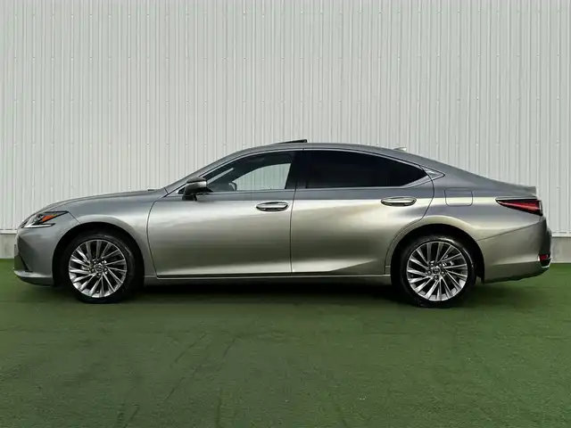 レクサス ＥＳ 300h バージョンL 香川県 2024(令6)年 0.4万km ソニックチタニウム 登録時走行距離：3661km/メーカー純正ナビ/　BT　フルセグTV/全方位カメラ/サンルーフ/ヘーゼル色レザーシート/全席シートヒーター/前席シートベンチレーション/前席パワーシート/前席シートポジションメモリ/Lexus Safety System ＋/　プリクラッシュセーフティシステム/　レーダークルーズコントロール/　レーントレーシングアシスト/ブラインドスポットモニター/ヘッドアップディスプレイ/クリアランスソナー/オートハイビーム/LEDヘッドライト/オートライト/フォグランプ/オートホールド機能付き電子パーキングブレーキ/MTモード付AT/パドルシフト/ステアリングヒーター/ステアリングスイッチ/木目革巻きコンビステアリング/リアサンシェード/横滑り防止装置/AC100V充電/ビルトインETC2.0/デジタルインナーミラー/リアサンシェード/トランクスルー/プッシュスタート/スマートキー