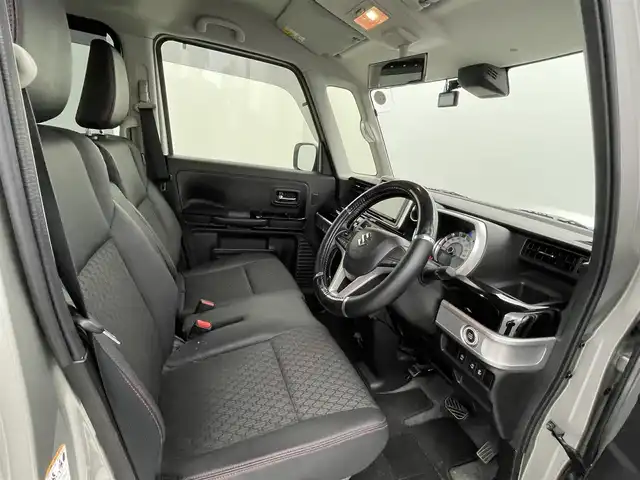 スズキ スペーシア カスタム HYBRID XS 熊本県 2020(令2)年 6.6万km シルバー 禁煙車　/社外8インチナビ（ＣＤ・ＤＶＤ・フルセグ・ＢＴ・ＳＤ・ＵＳＢ）/バックカメラ　/社外前後ドライブレコーダー　/ＥＴＣ　/両側パワースライドドア/後ろのみクリアランスソナー　/運転席シートヒーター　/衝突軽減ブレーキ　/レーンキープアシスト/横滑り防止/アイドリングストップ/サーキュレーター/ハーフレザーシート/純正フロアマット/純正１５インチAW/オートライト/LEDヘッドライト/フォグランプ/スマートキー/プッシュスタート/スペアキー1本