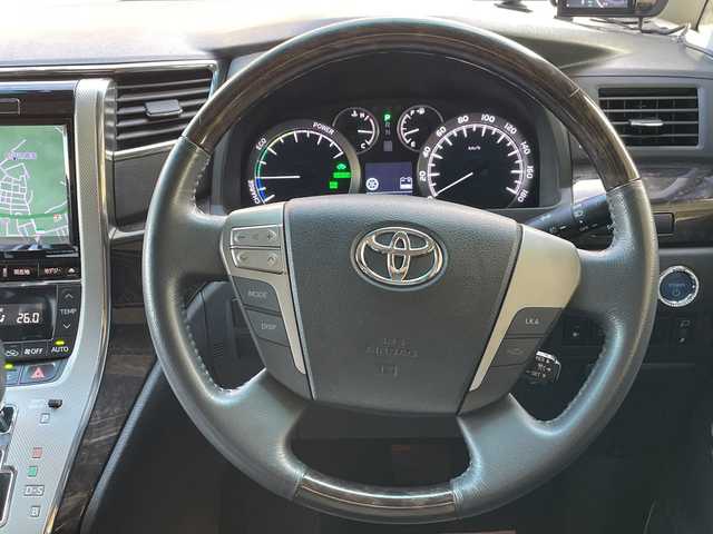 トヨタ アルファードハイブリット SR 福島県 2012(平24)年 9.5万km ブラック １オーナー　モデリスタエアロ　サンルーフ　アルパイン９インチナビ　フリップダウンモニター　両側パワースライドドア　バックカメラ　クルーズコントロール　ＥＴＣ　社外アルミホイール　前後ドライブレコーダー