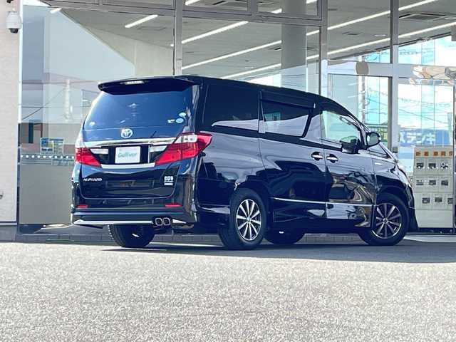 トヨタ アルファードハイブリット SR 福島県 2012(平24)年 9.5万km ブラック １オーナー　モデリスタエアロ　サンルーフ　アルパイン９インチナビ　フリップダウンモニター　両側パワースライドドア　バックカメラ　クルーズコントロール　ＥＴＣ　社外アルミホイール　前後ドライブレコーダー