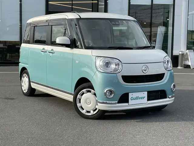 ダイハツ ムーヴ キャンバス G メイクアップ SA Ⅲ 茨城県 2018(平30)年 4.2万km パールホワイトⅢ/ファインミントメタリック 2トーン 純正ナビ/【TV・CD・DVD・iPod・SD・BT・ラジオ・USB・HDMI】/ETC/全方位カメラ/前方ドラレコ/後方コーナーセンサー/両側パワスラ/アイドリングストップ/オートライト/オートハイビーム/Fフォグ/LEDライト/純正フロアマット/純正ホイールカバー