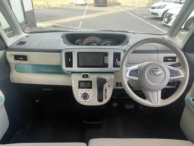 ダイハツ ムーヴ キャンバス G メイクアップ SA Ⅲ 茨城県 2018(平30)年 4.2万km パールホワイトⅢ/ファインミントメタリック 2トーン 純正ナビ/【TV・CD・DVD・iPod・SD・BT・ラジオ・USB・HDMI】/ETC/全方位カメラ/前方ドラレコ/後方コーナーセンサー/両側パワスラ/アイドリングストップ/オートライト/オートハイビーム/Fフォグ/LEDライト/純正フロアマット/純正ホイールカバー