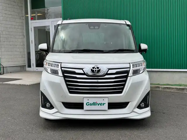 トヨタ ルーミー カスタムG 宮城県 2019(平31)年 6.1万km パールホワイトⅢ スマートアシスト3/・衝突回避支援ブレーキ機能/・衝突警報機能/・車線逸脱警報機能/・誤発進抑制制御機能/・先行車発進お知らせ機能/・オートハイビーム/・コーナーセンサー/純正9インチナビ（NSZT-Y68T）/・CD/DVD/・Bluetooth/・フルセグTV/バックモニター/ビルトインETC/ドライブレコーダー/両側パワースライドドア/前席シートヒーター/革巻きステアリング/クルーズコントロール/ステアリングスイッチ/LEDヘッドランプ/フォグランプ/オートライト/スマートキー＆プッシュスタート/スペアキー/電動格納ミラー/純正14インチAW/フロアマット/ドアバイザー/Wエアバッグ/取扱説明書/保証書