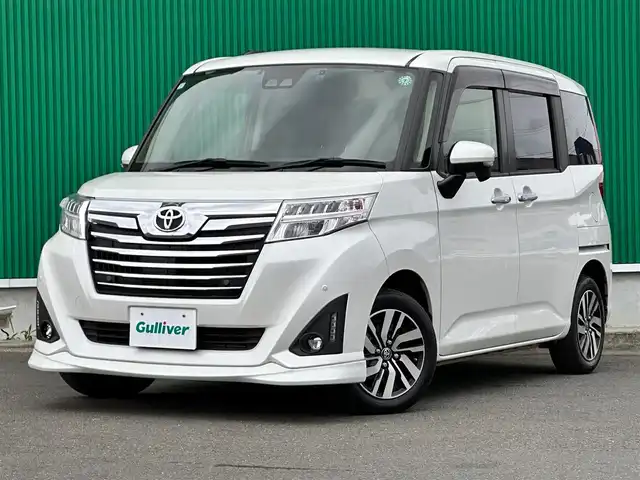トヨタ ルーミー カスタムG 宮城県 2019(平31)年 6.1万km パールホワイトⅢ スマートアシスト3/・衝突回避支援ブレーキ機能/・衝突警報機能/・車線逸脱警報機能/・誤発進抑制制御機能/・先行車発進お知らせ機能/・オートハイビーム/・コーナーセンサー/純正9インチナビ（NSZT-Y68T）/・CD/DVD/・Bluetooth/・フルセグTV/バックモニター/ビルトインETC/ドライブレコーダー/両側パワースライドドア/前席シートヒーター/革巻きステアリング/クルーズコントロール/ステアリングスイッチ/LEDヘッドランプ/フォグランプ/オートライト/スマートキー＆プッシュスタート/スペアキー/電動格納ミラー/純正14インチAW/フロアマット/ドアバイザー/Wエアバッグ/取扱説明書/保証書