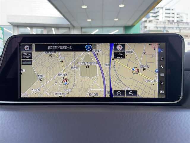 レクサス ＲＸ 450h 東京都 2016(平28)年 2.9万km ソニッククォーツ ワンオーナー/TRDエアロ/・フロントスポイラー/サイドスカート/・スポーツマフラー＆リヤディフューザー/本革シート/前席シートヒーター/ベンチレーション/ムーンルーフ/三眼LEDヘッドランプ/ルーフレール/純正12.3インチナビ/・プレミアムサウンドシステム（12スピーカ）/・フルセグTV/Bluetoothオーディオ/DVD/後席モニター×2（TVM-PW900）/ヘッドアップディスプレイ/ステアリングヒーター/純正アルミホイール20インチ/ビルトインETC2.0/純正フロアマット/保証書/取扱説明書/スペアキー+カードキー