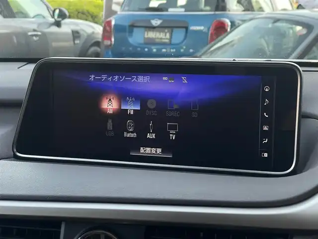 レクサス ＲＸ 450h 山梨県 2016(平28)年 2.9万km ソニッククォーツ ワンオーナー/TRDエアロ/・フロントスポイラー/サイドスカート/・スポーツマフラー＆リヤディフューザー/本革シート/前席シートヒーター/ベンチレーション/ムーンルーフ/三眼LEDヘッドランプ/ルーフレール/純正12.3インチナビ/・プレミアムサウンドシステム（12スピーカ）/・フルセグTV/Bluetoothオーディオ/DVD/後席モニター×2（TVM-PW900）/ヘッドアップディスプレイ/ステアリングヒーター/純正アルミホイール20インチ/ビルトインETC2.0/純正フロアマット/保証書/取扱説明書/スペアキー+カードキー