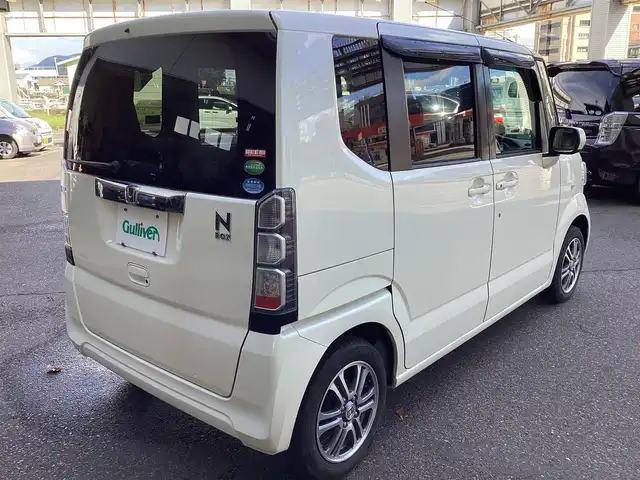 ホンダ Ｎ ＢＯＸ G Lパッケージ 鹿児島県 2013(平25)年 5.3万km プレミアムホワイトパール 純正14インチAW/純正オーディオ/　CD・ラジオ・USB・AUX/スマートキー/チップアップシート/純正フロアーマット/ステアリングスイッチ/新車保証書