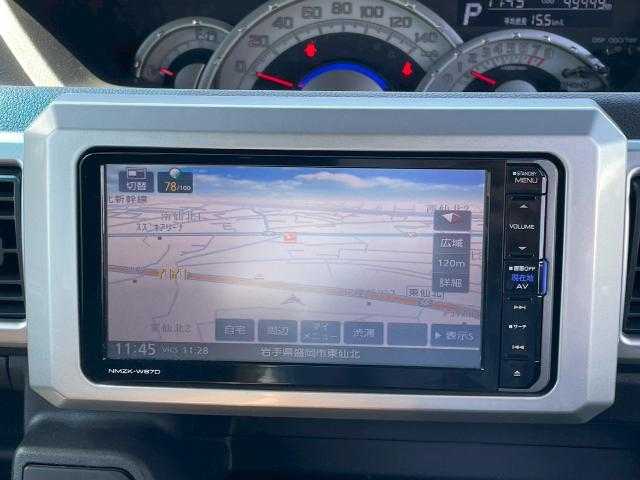 ダイハツ ウェイク G ターボ SA Ⅱ 岩手県 2016(平28)年 5万km タングステングレーM 純正ナビ/ＣＤ／ＤＶＤ／ＢＴ／フルセグ/バックカメラ/両側パワスラ/リアソナー/ＬＥＤヘッドライト/衝突被害軽減ブレーキ/アイドリングストップ