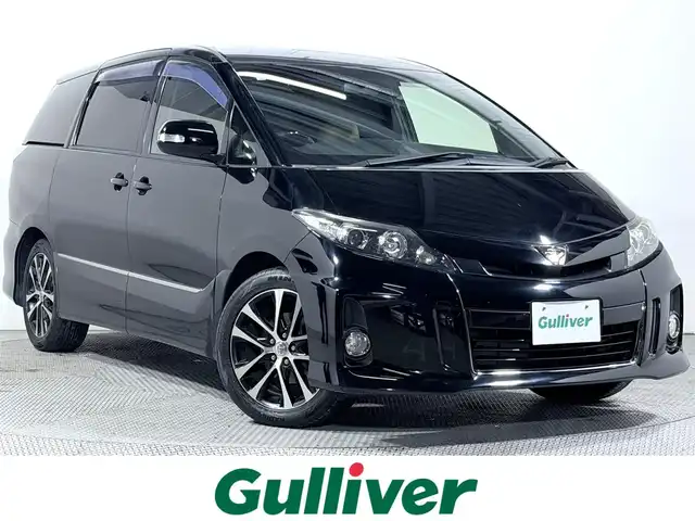 トヨタ エスティマ アエラス ベリーエディション 大阪府 2014(平26)年 5万km ブラック 白革シート 純正8incナビTV バックカメラ フリップダウンモニター シートヒーター クルーズコントロール 両側パワースライドドア リアオートエアコン スマートキー プッシュスタート ETC