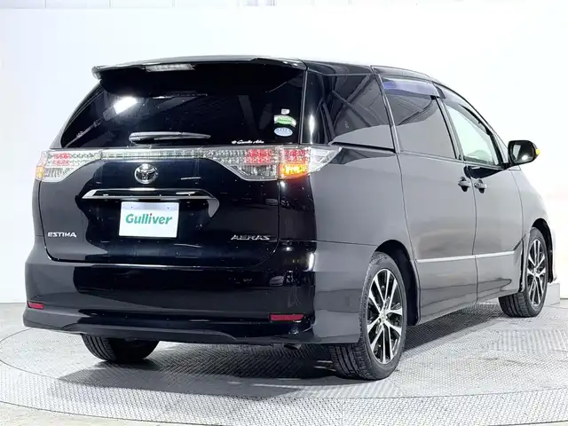 トヨタ エスティマ アエラス ベリーエディション 大阪府 2014(平26)年 5万km ブラック 白革シート 純正8incナビTV バックカメラ フリップダウンモニター シートヒーター クルーズコントロール 両側パワースライドドア リアオートエアコン スマートキー プッシュスタート ETC