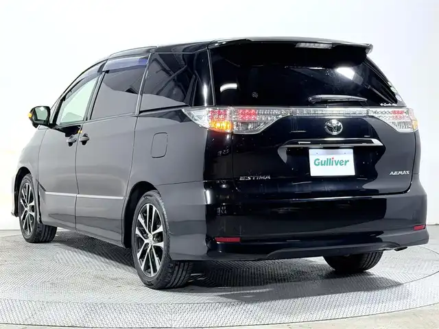 トヨタ エスティマ アエラス ベリーエディション 大阪府 2014(平26)年 5万km ブラック 白革シート 純正8incナビTV バックカメラ フリップダウンモニター シートヒーター クルーズコントロール 両側パワースライドドア リアオートエアコン スマートキー プッシュスタート ETC